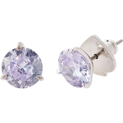 Kate Spade Brilliant Statements Trio Prong Studs Earrings - Silver/Purple