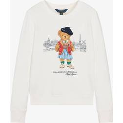 Polo Ralph Lauren Girl's Teddy Crew Neck Sweatshirt - White