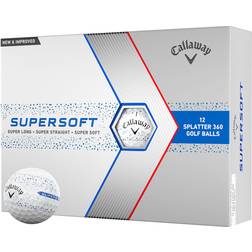 Callaway Supersoft Splatter Golf Balls White/Blue