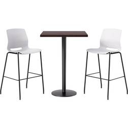 KFI Studios Bar Height Espresso Dining Set 30x30" 3