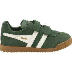 Gola Kid's Classics Harrier Strap Trainers - Evergreen/Off White