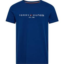 Tommy Hilfiger Logo Embroidery Slim T-shirt - Anchor Blue