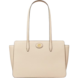 Tory Burch Small Robinson Pebbled Tote - New Cream