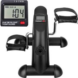 Himaly Mini Exercise Bike Pedal Exerciser Portable Home Leg Arm Cycle Bike with LCD Display & Adjustable Resistance Knob for Gym Fitness Training