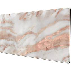 Luckycow Rose Gold Marble Desk Mat Cute