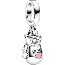 Pandora Boxing Glove Dangle Charm - Silver/Pink