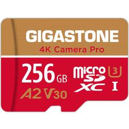 Gigastone 4K Camera Pro MicroSDXC Class 10 UHS-I U3 V30 A2 130/85MB/s 256GB +Adapter