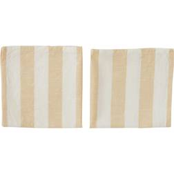 OYOY Striped Cloth Napkin Beige (45x45cm)