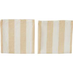 OYOY Striped Tygservett Beige (45x45cm)