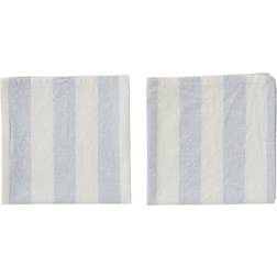 OYOY Striped Serviette en Tissu Bleu (45x45cm)