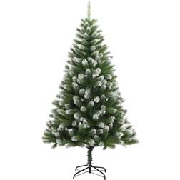 vidaXL Snow Hinged Green/White Árbol de Navidad 240cm