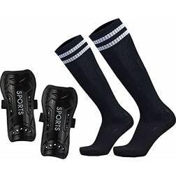 Geekism Sport Youth Soccer Shin Guards for Kids Toddler Shin Pads Calf Sleeves USA Soccer Gear for 4-6 7-9 10-12 Years Old Children Teens Boys Girls Black