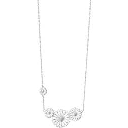 Georg Jensen Daisy halskæde sølv og hvid emalje