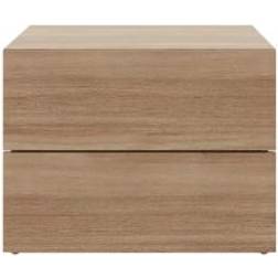 Nexera James Brown Oak Bedside Table 18.8x23.8"
