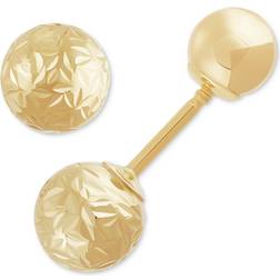 Macy's Front & Back Stud Earrings - Gold