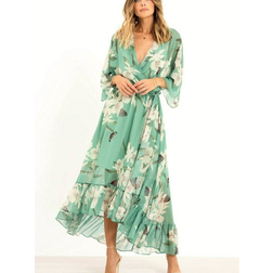 Yumi Kimono Midi Wrap Dress - Mint