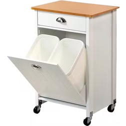 Kesper Kitchen Trolley White Rullbord 45x36cm