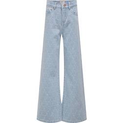 Kids Only Hope Eliza Wide Leg Denim Jeans - Blue/Light Blue Denim