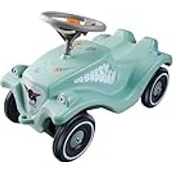 Big Bobby Car Classic Green Sea – halkbil från 1 år i färgglad havsdesign med grå säkerhetsratt och tuta för barn från 1–5 år upp till 50 kg salvia med klistermärken