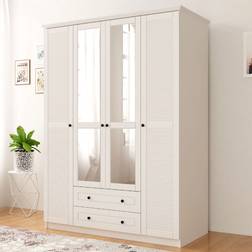 EVUHOME Volet White Wardrobe 140x184cm