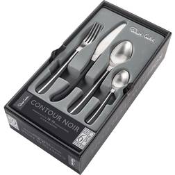 Robert Welch Contour Noir Satin Cutlery Set 24pcs