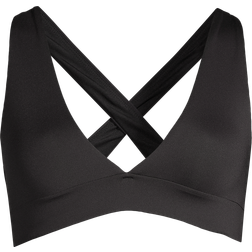Casall V-Neck Crossback Bikini Top - Black