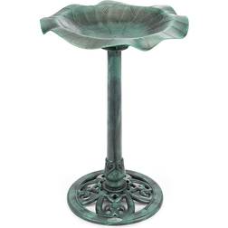 Christow Leaf Bird Bath Resin Garden Birdbath Rustic