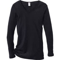 ENGEL Natur Women's Merinoull Och Silke Blus - Black