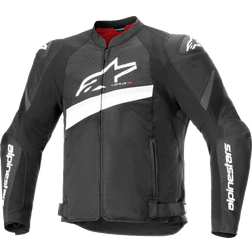 Alpinestars T-GP Plus R V4 Airflow Perforierte Motorrad Textiljacket - Schwarz Weiß