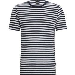 HUGO BOSS Men's Tiburt Horizontal Stripe T-shirt - Dark Blue