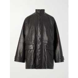 Balenciaga Oversized Padded Leather Jacket - Brown
