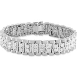 Macy's Link Bracelet - Silver/Diamonds