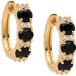 Effy ENY Huggie Hoop Earrings - Gold/Black/Transparent