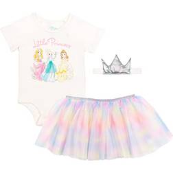 Disney Baby Minnie Mouse Little Mermaid Cinderella Bodysuit Mesh Tutu and Headband Outfit Set 3-pack - Princess