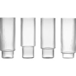 Ferm Living Ripple Long Drink Glass 30cl 4pcs