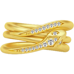 Julie Sandlau Boa Ring - Gold/Transparent