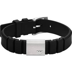 Emporio Armani ID Bracelet - Black/Silver