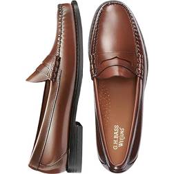 G.H.Bass Men's Larson Weejuns Moc-Toe Slip-On Loafers - Brown