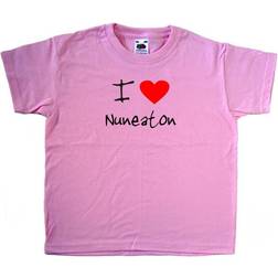 TeeTreeDesigns Kid's I Love Heart Nuneaton - Pink