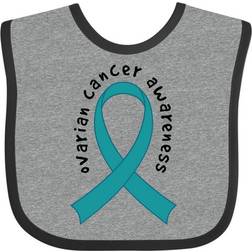 Inktastic Ovarian Cancer Awareness Ribbon Baby Bib