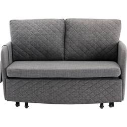 HOMEFUN Loveseat Convertible Light Grey Lounge Chair 31.5"