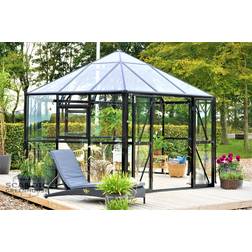Scandic Greenhouse Odin 12.5m² 4mm Sort Aluminium Hærdet glas