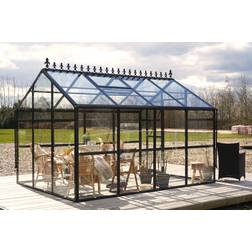 Scandic Greenhouse Balder 8.5m² 4mm Sort Aluminium Hærdet glas
