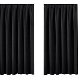 BellaHills Blackout Curtains Short Thermal Top Tape