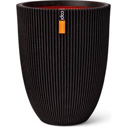 Capi Elegant Krukke Groove 34x46 cm Sort Vase