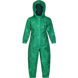 Regatta Kid's Pobble Waterproof Puddle Suit - Jelly Bean Dinosaur