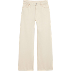 Monki Yoko High Waist Wide Jeans - Off-White