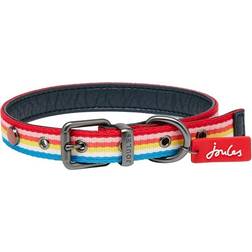 Joules Rainbow Striped Dog Collar S