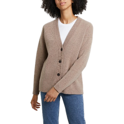 ASKET The Wool Cardigan - Brown Melange