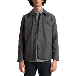 ASKET The Wool Overshirt - Charcoal Melange